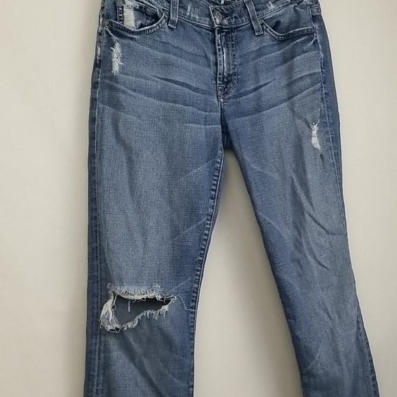 SOLD7 For All Mankind Skinny Crop & Roll Jeans Sz 27 - Picture 5 of 11